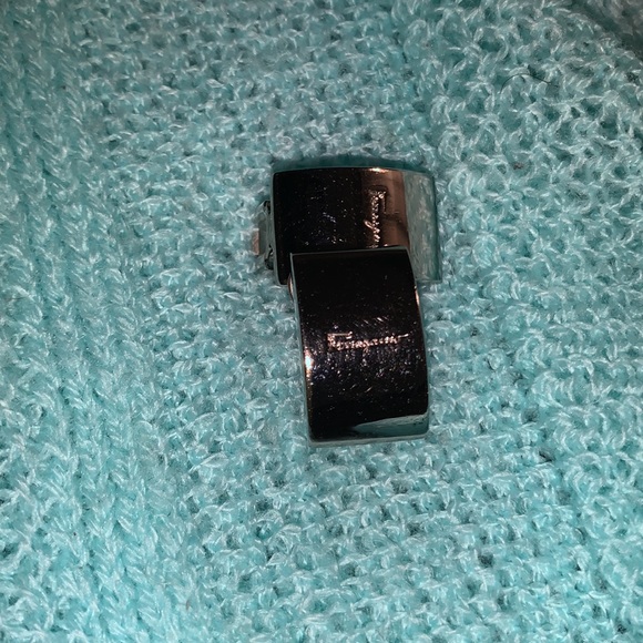 Salvatore Ferragamo clip on earrings silver tone - Picture 6 of 6